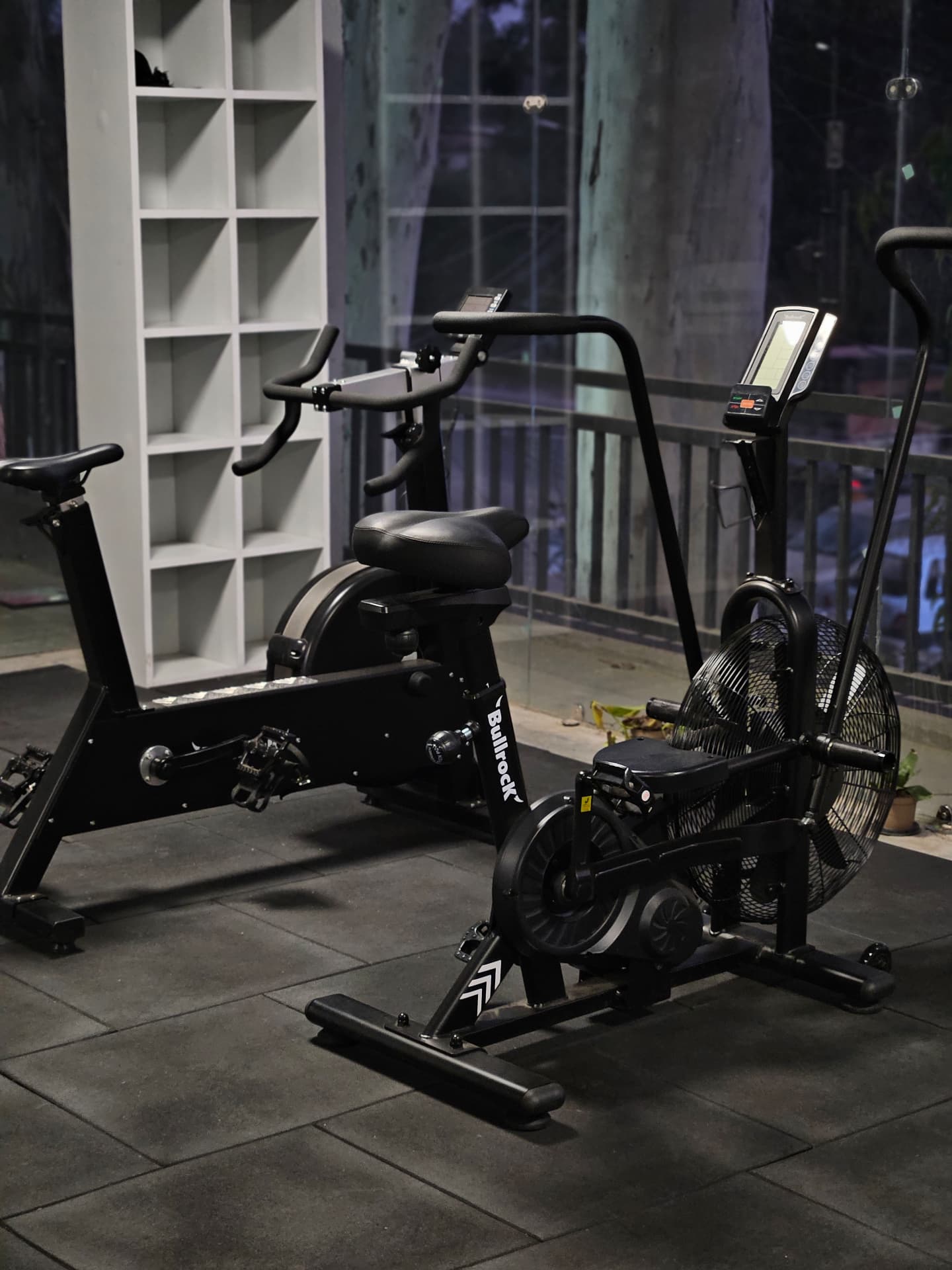 Air bike and air cycle at The Monochrome Gym, part of the wider air performance zone