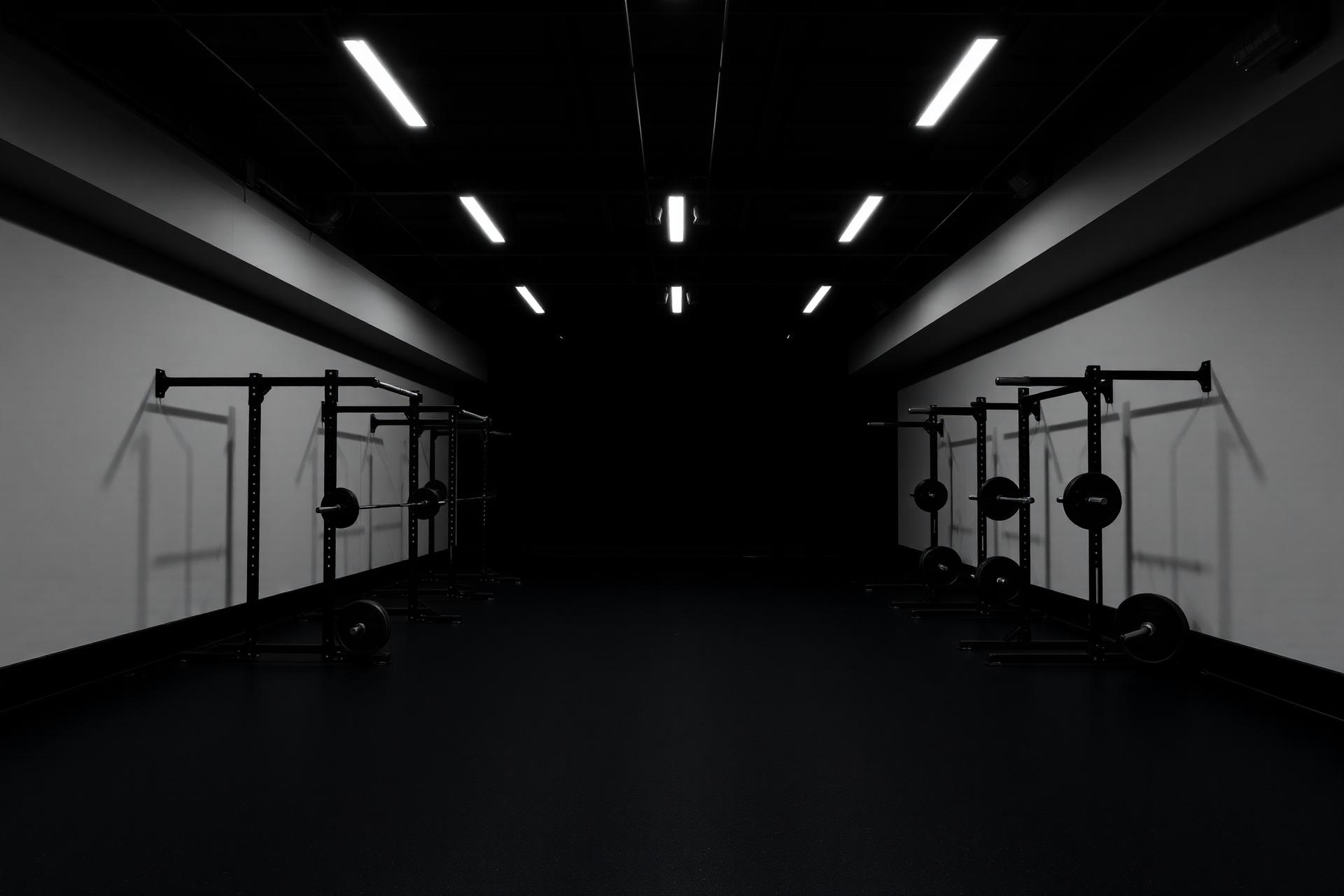 The Monochrome Gym — premium training floor in Talwara